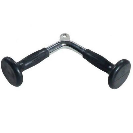 York Barbell Triceps Press-Down Chrome Bar with Rubber Grips