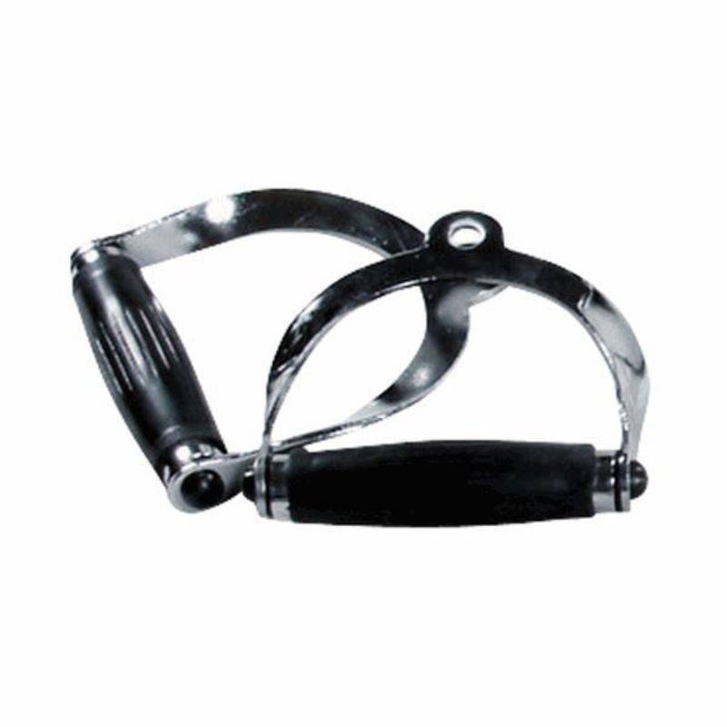 York Barbell Stirrup Chrome Handle with Rubber Ergo Grips