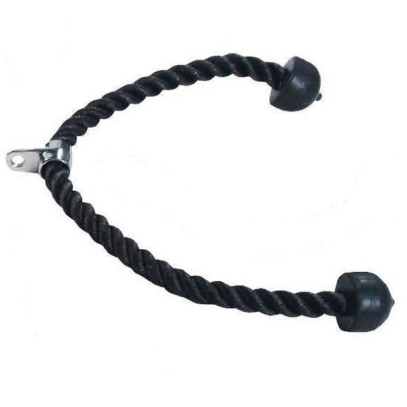 York Barbell Triceps Press-Down Rope in Black